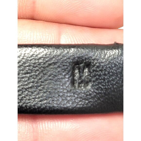 Vintage Chain Link Belt Black & Bronze Metal Leather And Elastic Women's Accesso - Picture 5 of 6